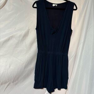 2/$30 Simple Suzanne Betro Navy Blue Romper Size M